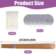 Ear Candles, 10 Pcs Natural Beeswax Ear Candles Kit, Honeycomb Beeswax Ear Candles, Cylindrical Scented Hollow Conical Candles, Used For Cleaning Ears - View 7