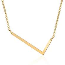 1pc Letter Pendant Necklace, Stainless Steel Jewelry - Yellow Gold - View 9