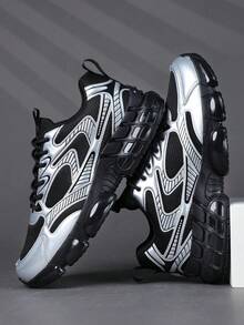 男士低帮运动鞋、休闲跑鞋、健步鞋、日常时尚运动鞋、网球街头服饰 - 銀色 - 查看 3