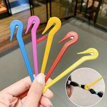 1pc Elastic Hair Tie Remover Pliers, Disposable Rubber Band Disassembler, Hair Tie Removal Tool, Styling Accessory, Prevents Hair Pulling And Scalp Damage + 1000pcs 0.47 Inch Hair Ties - Multicolor - View 4