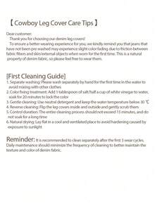 1 双 Y2K 哥特式牛仔布腿套，时尚朋克喇叭形抽绳过膝袜，十字设计，女士款 - 黑色 - 查看 7