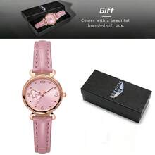 女士石英表，适合约会、婚礼和节日作为礼物，女士礼物，女士手表 - 黑色 - 查看 9