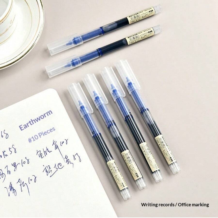 0.5mm Quick-Drying Liquid Ink Rollerball Pen, Large Capacity Leak-Proof Ballpoint Pen, Suitable For School, Office, Daily Use, Exams - Sets - View 1