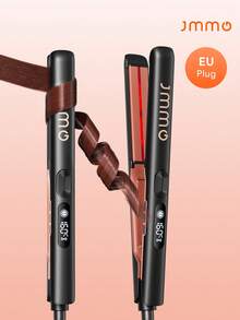 JMMO Hair Straightener Iron, Flat Iron Infused With Argan Oil & Keratin, Professional Ceramic Flat Iron For Less Frizz, Shines And Smooth, Styling Tools-EU Plug - EU C Type Plug(220-240V) - View 1