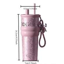 1pc Premium Insulated Beverage Cup, 316 Stainless Steel Tea/Coffee Tumbler, Outdoor & Car Use With Straw - Multicolor - View 5