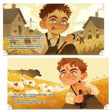 Bilingual Classic Fable "The Boy Who Cried Wolf" – Honesty & Responsibility Theme, Inspirational Family Reading Gift - Classic Moral Tale - View 4