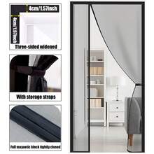 Magnetic Screen Door, Upgraded Polyester Fiber Insect Proof Screen Door, Reversible Curtain, Suitable For Balcony, French Door, Sliding Glass Door - Black - Black - View 4