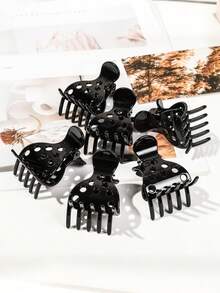 1pc-8pcs Hair Volume Clip,Root Clips For Curly Hair Volume And Claw Clips For Thick Hair Summer Hair Accessories Beach Hair Claws Vacay Hair Clips - Black - View 18