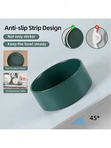Raised Iron Frame Cat Bowl, Ceramic Integrated Feeding & Drinking Bowl, Anti-Spill - 300ml - View 3