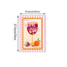 1 pieza Cuadro de arte de pared del club de vinos con estilo preppy, impresiones vibrantes de sangría, pinturas en lienzo, carteles retro de cócteles, decoración de rayas rosa y naranja para la cocina, bar, sala de estar, dormitorio, apartamento, regalo para ella, sin marco o con marco - patrón - Ver 9