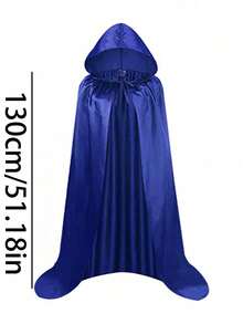 Áo choàng trùm đầu Halloween, Áo choàng phù thủy màu đen mềm mại dành cho cả nam và nữ, Trang phục cosplay, Đồ dùng tiệc tùng, Trang trí ngày lễ - 1 cái - Xem 22