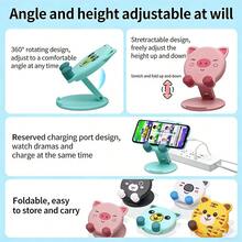 1 pieza Nuevo soporte plegable y multifuncional ajustable para teléfono/tableta con diseño de persona encorvada, accesorio de dibujos animados lindo - Multicolor - Ver 4