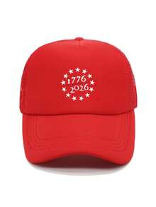1pc Fashion Sponge Cap 250th Anniversary Of The United States Printing Adult Truck Driver Hat Baseball Hat Fishing Hat Funny Gift Hat For Men And Women Spring And Summer - Multicolor - View 7