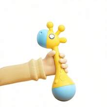 Giraffe Sensory Toy, Baby Rattle With Soothing Sounds, Soft Tactile And Easy To Grasp, Helps Develop Motor Skills And Emotional Stability, Suitable For 0-24 Months Infants, Yellow And Blue, Learning Toy - Multicolor - View 13