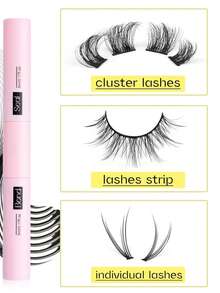 New Upgraded 1pc 5ml+5ml Eyelash Glue, Waterproof Dual-Ended Eyelash Adhesive, Strengthen False Lashes, Create Perfect Makeup, Must Have - Baby Pink - View 8