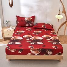 3件套3D立体印花卧室床单套装（1张床单+2个枕套），亲肤面料，含枕套，不含枕芯，家用床上用品套装，可机洗 - 花雅圖 - 查看 15