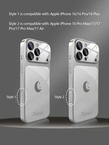 1pc Customized Name, Minimalist Heart Design, Luxury Fashion Large View Window Tempered Glass With Lens Protection Matte Anti-Drop Phone Case, Compatible With IPhone 17/17Pro/17ProMax/17Air/16/16Pro/16ProMax/16Plus/15/15Plus/15Pro/15ProMax/14/14Plus/14Pro/14ProMax/13/13Pro/13ProMax/12/11 Phone Accessories, Full Coverage Premium Protection - Silver - View 10