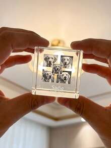 Multi-Image Pet Crystal Carved Decoration, Dog Cat Multi-Image Memorial Crystal, Pet Owner, Pet Lover, Mourner, Gift Buyer, Pet Memory, Gift Giving, Pet Memorial Day, Pet Anniversary - 5 Photos - View 6