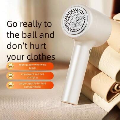 OBOVAY USB Portable Fabric Pill Trimmer And Lint Remover With Digital Display, Manual Operation, USB Rechargeable, Suitable For Sweaters, Suits And Pet Hair Removal, Portable Lint Remover For Home And Outdoor Use, Fabric Shaver, Clothing Defuzzer, Cleaning Supplies, Fabric Trimmer, 500mAh
