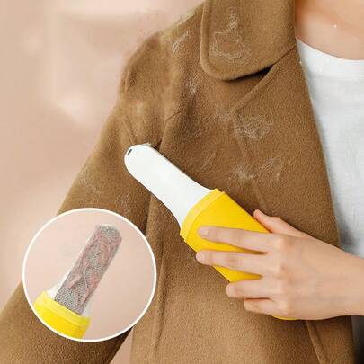 1pc Banana Shaped Lint Remover, 2-In-1 Multi-Functional Mini Reusable Lint Brush For Home & Pet