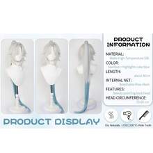 YEWELL Gradient Blue Role-Playing Headgear Daily Series Japanese Cosplay Headgear Series Multi-Style Interpretation Of Cartoon Anime Suitable For Private Parties Daily Role-Playing Halloween - Blue Ombre - View 7