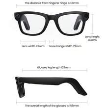 LIGE Smart Glasses 300mAh Battery AI Voice Assistant / Photo Capture / Video Recording / Audio Recording / Music Control / Calls / Notification Alarms / Status Indicator Lights / AI Translation / Smart Object Recognition / Touch Controls / Music Playback (Music Control, Local Music) Multi-Functional Fashion Smart Glasses - View 8