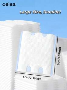 600片超薄卸妆棉，方形面部唇眼卸妆棉，指甲油卸妆棉，无纺布材质，柔软无绒，圆形可重复使用，竹纤维面部卸妆棉 - 查看 9