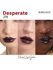GIRLCULT Unreal 高光泽变色龙液体唇膏 J79 Desperate，油基闪亮亮片唇釉，闪耀金属光泽，浓郁珠光妆效，持久显色，全息无滑石粉，3.5毫升/0.12液盎司，赠品 - J79 Desperate - 查看 2