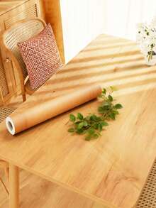 1 Roll PVC Oil-Proof Wood Grain Sticker Self-Adhesive Wallpaper For Kitchen Countertop Furniture Cabinet Table Wall Renovation - Phoebe - View 2