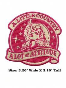 1PC Its A Cowgirl Thang Patch Western Country Aesthetic Embroidered Iron On - Multicolor - View 6