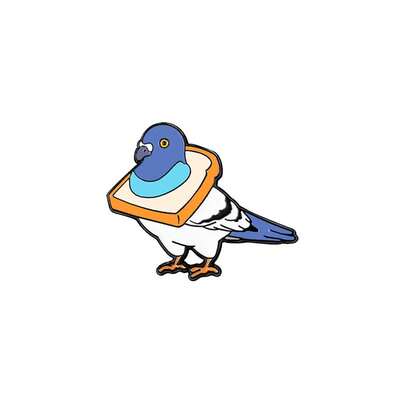 Bread Pigeon Enamel Brooch Pin Fashion Decorative Brooches Ornaments Lapel Bag Badges Jewelry Gifts