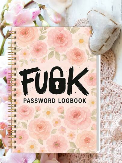 1本简约密码本，女士专用，花卉图案，包含网站登录信息、提示和紧急联系人，大字体，方便阅读，尺寸3.50 x 6.00，适用于学校办公用品、老年人礼品。