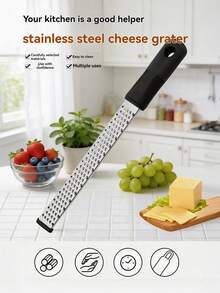 1 Piece Stainless Steel Cheese Grater, Slicer, Lemon Zester, Chocolate Chopper, Fruit Peeler, Slicer, Vegetable Cutter, Kitchen Helper - View 7