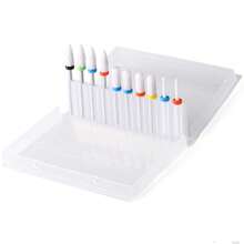 10pcs/Set Manicure Sanding Heads, Polishing & Removal Tools, White Ceramic Nail Drill Bits - Multicolor - View 2