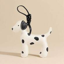 1PC Handmade PU Cartoon Dalmatian Keychain Bag Charm - Cute Daily Accessory & Holiday Stocking Stuffer Small Gift - Multicolor - View 3