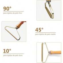 5 piezas Quitapelusas portátil - Cepillo reutilizable de doble cara para viaje para eliminar pelusa, pelo de mascota y polvo de ropa y muebles - Caja de recolección de polvo invisible - Ver 8