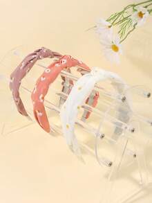 3pcs Daisy Headbands, Elegant Hair Accessories For Girls And Teenagers, Daily Wear - Multicolor - View 7