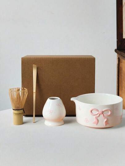 Set d'outils de préparation de matcha en céramique, comprenant un bol à matcha, un fouet à matcha, une tasse à matcha, un agitateur, une cuillère à thé, un ensemble de bols à thé, pour la préparation de matcha, de desserts et de boissons