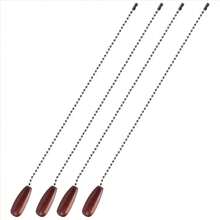 4 Pieces Ceiling Fan Chain Pulls Wooden Pull Chain Extension Pull Chain For Ceiling Light Lamp Fan Chain (Walnut Color) - A - View 4