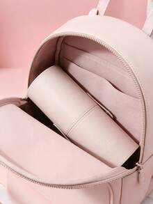 Large Capacity Makeup Brush Holder, Cosmetic Storage Box, Vanity Organizer, Makeup Brush Bucket, Beginner Makeup Storage Tool - Apricot - View 6