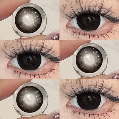  JEWELENS 1pair Black Brown Color Lens For Eye Makeup Enlarge Pupil