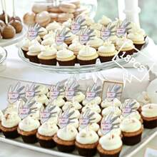 18pcs Glitter Rotten Hand Dessert Cupcake Topper For Mortuary Science Mortician Theme Decor Supplies In Black And Silver With Glitter Finish For Birthday Anniversary Party - As Pic - View 6