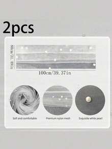 1pc White Packaging Tulle Mesh, Pearl Sheer Fabric, Can Be Cut To Size, Suitable For Headbands, Veils, Gift Wrapping, Bouquet Packaging, Fruit Baskets, Chair & Table Decor, DIY - Nhiều màu - Xem 13