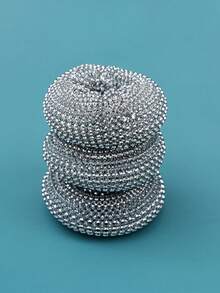 3/6/10个装可拆卸圆形锅刷，厨房锅碗瓢盆清洁海绵，不刮伤洗碗刷清洁球 - 多色 - 查看 4