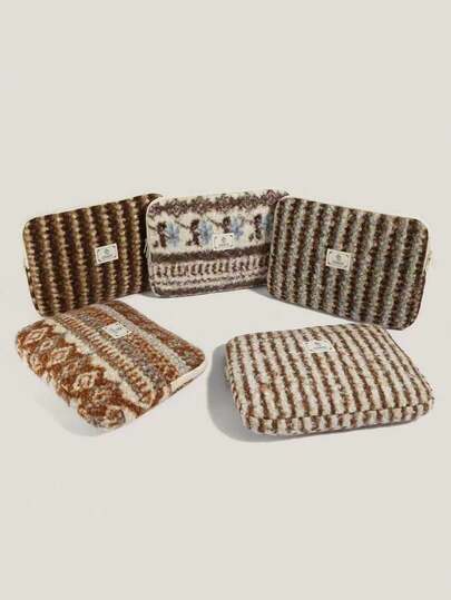 Bohemian-Style Plush Laptop Bag, Bag, Laptop Bag, Laptop File Bag, Laptop Case, Laptop Bag, 11 13 14 15.3 15.6 Inch Portable Desktop Computer Bag, Mac Book Tablet Computer Bag