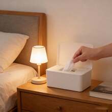 Refillable Wet Wipes/Tissue Box With Flip-Top Lid, Sealed Container To Keep Wipes Fresh, Wet Wipes Box (Black And White), Suitable For Bedside, Desk, Dining Table, Office Desk, Etc. - Multicolor - View 4