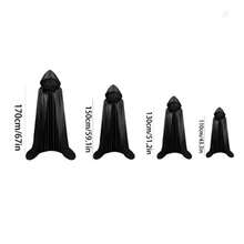 Áo choàng trùm đầu Halloween, Áo choàng phù thủy màu đen mềm mại dành cho cả nam và nữ, Trang phục cosplay, Đồ dùng tiệc tùng, Trang trí ngày lễ - 1 cái - Xem 3