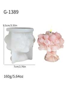 1pc 3D Tulip Flower Bouquet Silicone Candle Mold - White - View 8