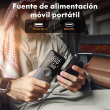 Carsun Portable Air Compressor, 3X Faster Inflation Speed, Inflation & Deflation Function, Auto Shut Off, Hidden Storage Box, Smart Portable Air Pump With 4 Preset Tire Pressure Settings, Suitable For Balls, Bicycles, Cars And More - Wireless Digital Display Model (winner Of the iF Design Award) - View 4