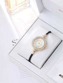 1pc Elegant Quartz Watch And Jewelry Accessory Set, Featuring A Stylish Round Women's Wristwatch And Rhinestone Bracelet. - Multicolor - View 16